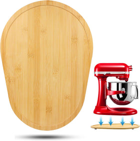 JAYOBGO Bamboo Slide Mat for KitchenAid 5-8 Qt — effortless mixer mobility.