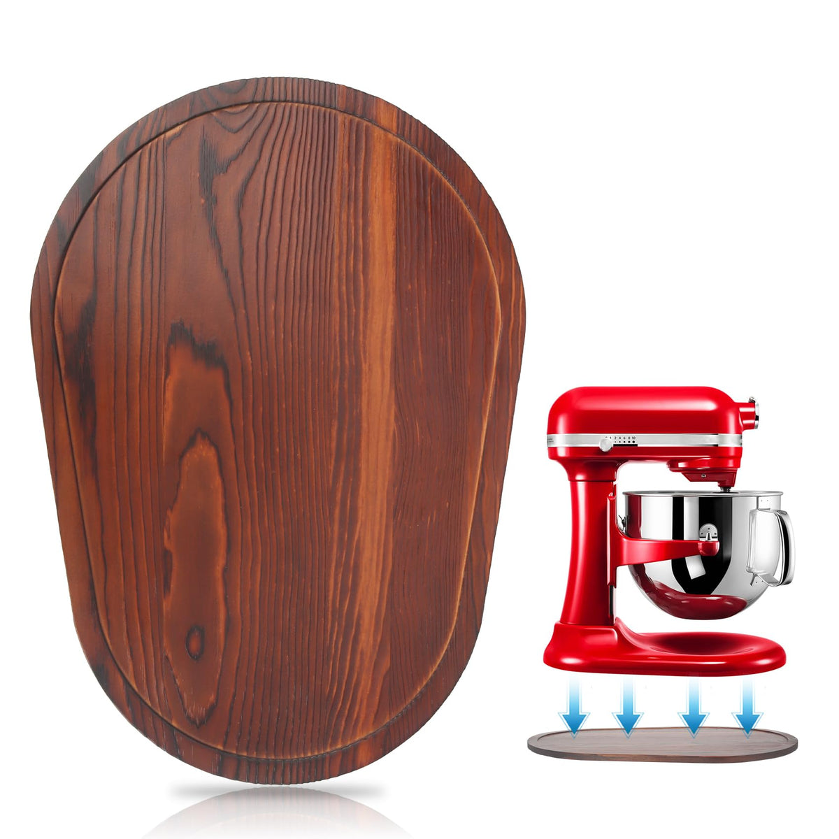 JAYOBGO brown tray blends with most kitchen decors.