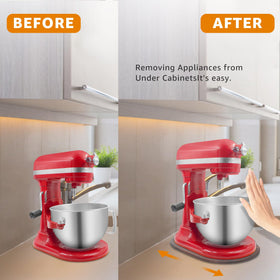 JAYOBGO counter storage accessory keeps appliances organized and accessible.