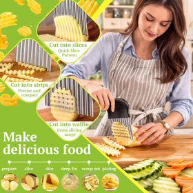 JAYVAR Crinkle Cutter ergonomic handle for comfortable, fatigue-free chopping
