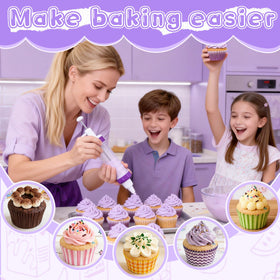 JAYVAR interchangeable nozzle tips offer multiple frosting patterns for creativity.