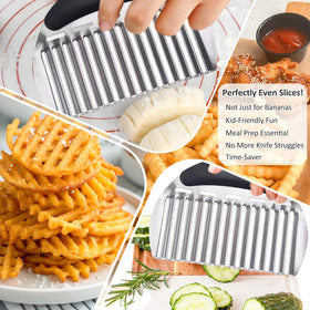 JAYVAR crinkle cutter is dishwasher safe for quick cleanup.