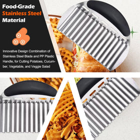 JAYVAR versatile crinkle cutter for carrots, potatoes, and more.