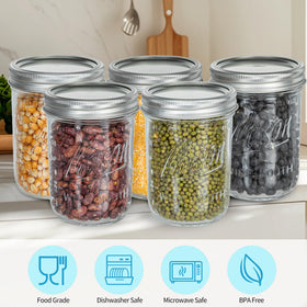 Jazb leak-proof lids 16oz jar prevents spills during transport
