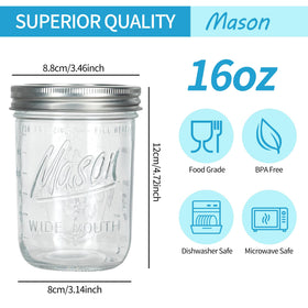 Jazb pickling jar 16oz ideal for preserving vegetables with a quality seal