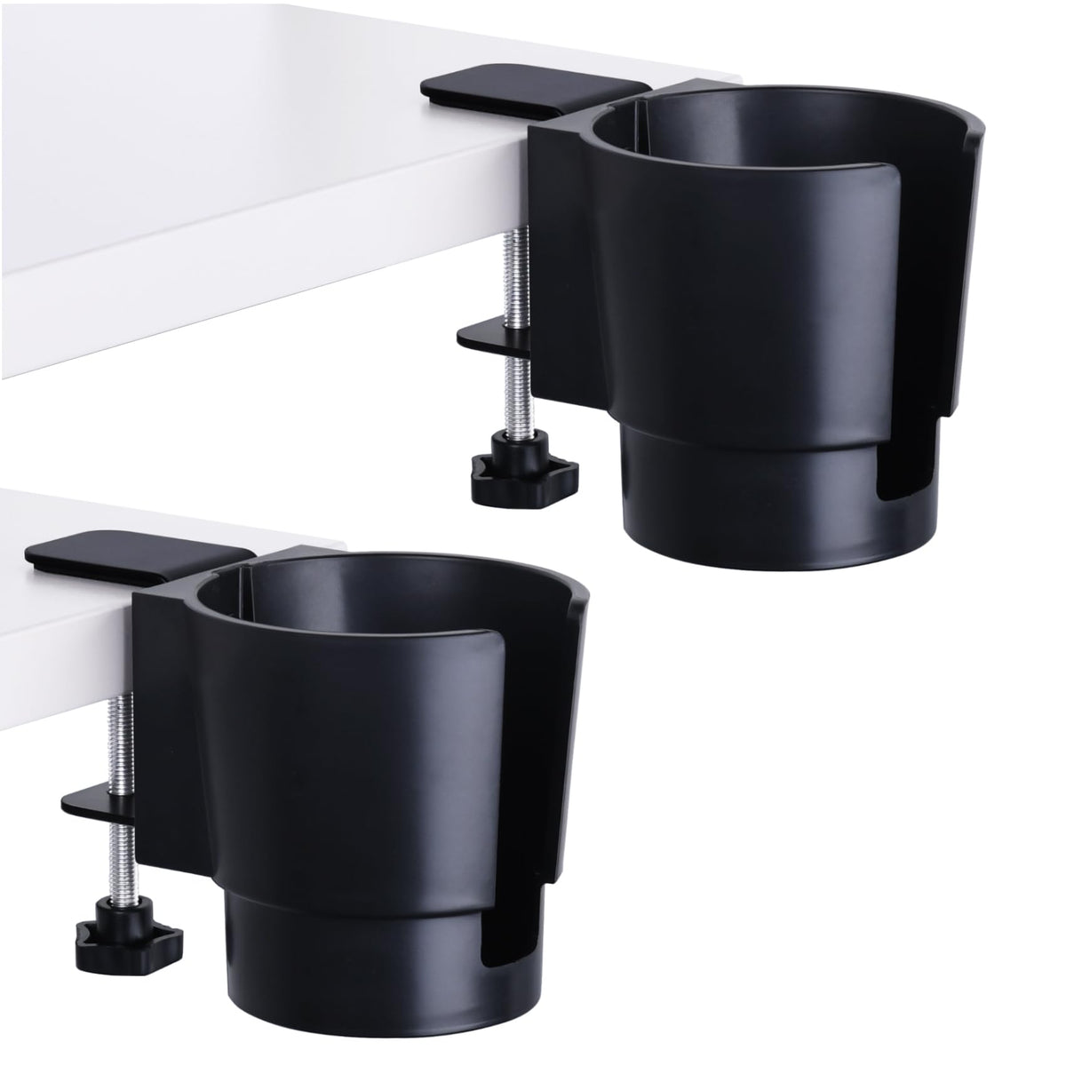 JAZBREY universal desk cup holder clip-on pack-2 for tidy workspace.