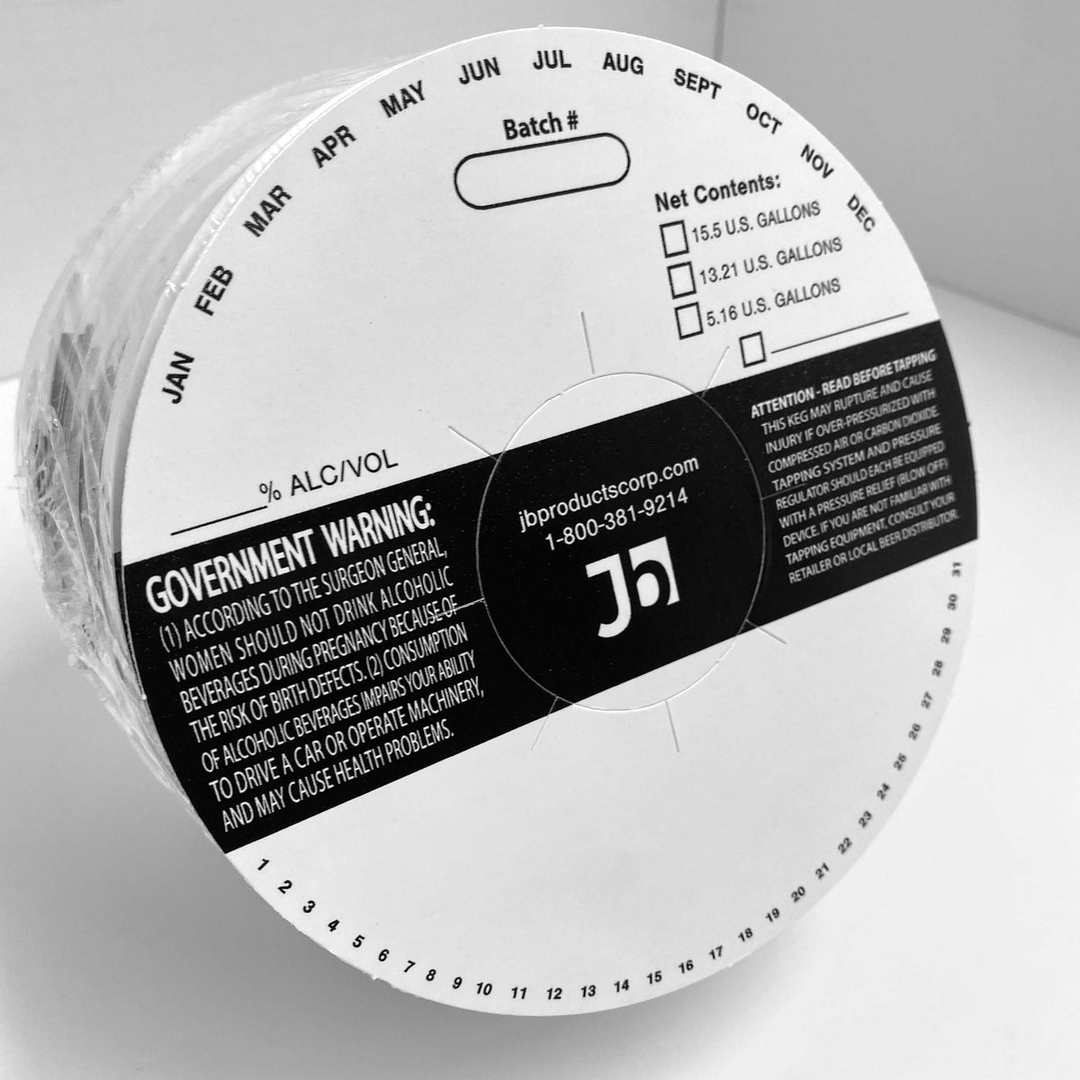 JB Products keg collars made in USA signaling trusted quality for breweries.
