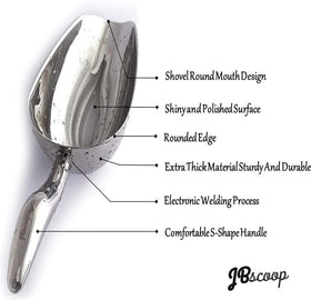 JBscoop dishwasher-safe ice scoop for effortless cleaning.