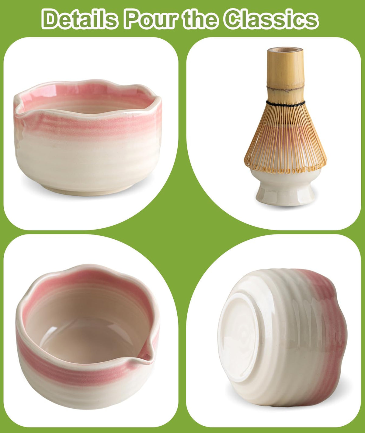 JBER bamboo spoon provides a precise scoop for measured matcha portions.