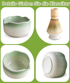 JBER Matcha Whisk Set bamboo spoon for stirring and serving