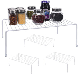 JBESUHI large cabinet storage shelf front view for easy access and organized kitchen essentials.