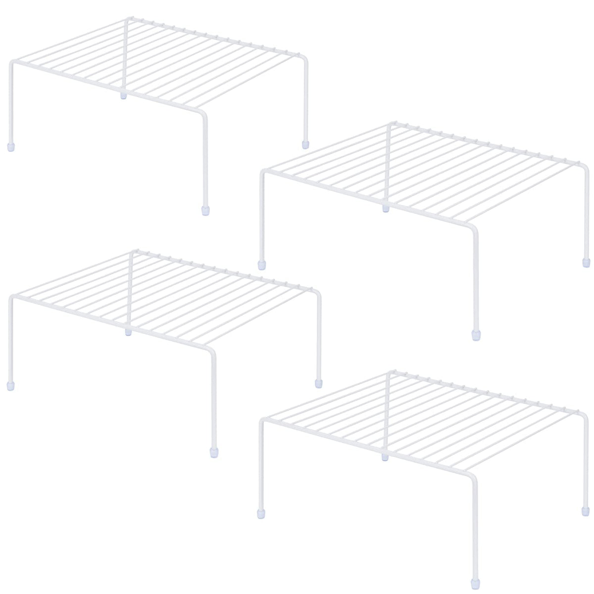 JBESUHI medium cabinet shelf in white on a kitchen counter for organized storage