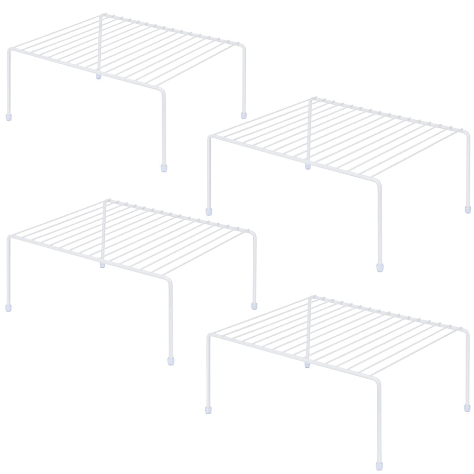 JBESUHI medium cabinet shelf in white on a kitchen counter for organized storage