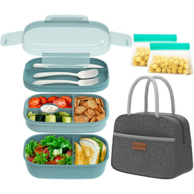 JBGOYON bento stackable containers keep meals organized for on-the-go eating