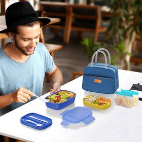 JBGOYON blue lunch system suits kids and adults alike