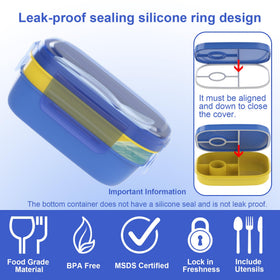 JBGOYON leak-proof seal with four clasps prevents spills during transport