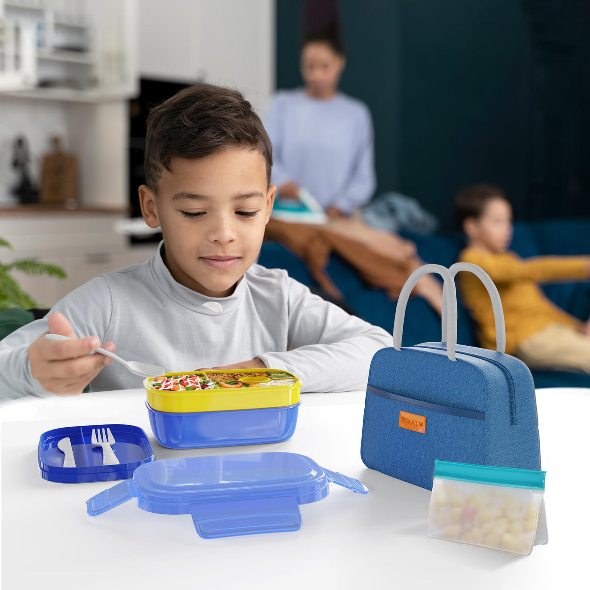 JBGOYON dishwasher-safe containers simplify after-meal cleanup