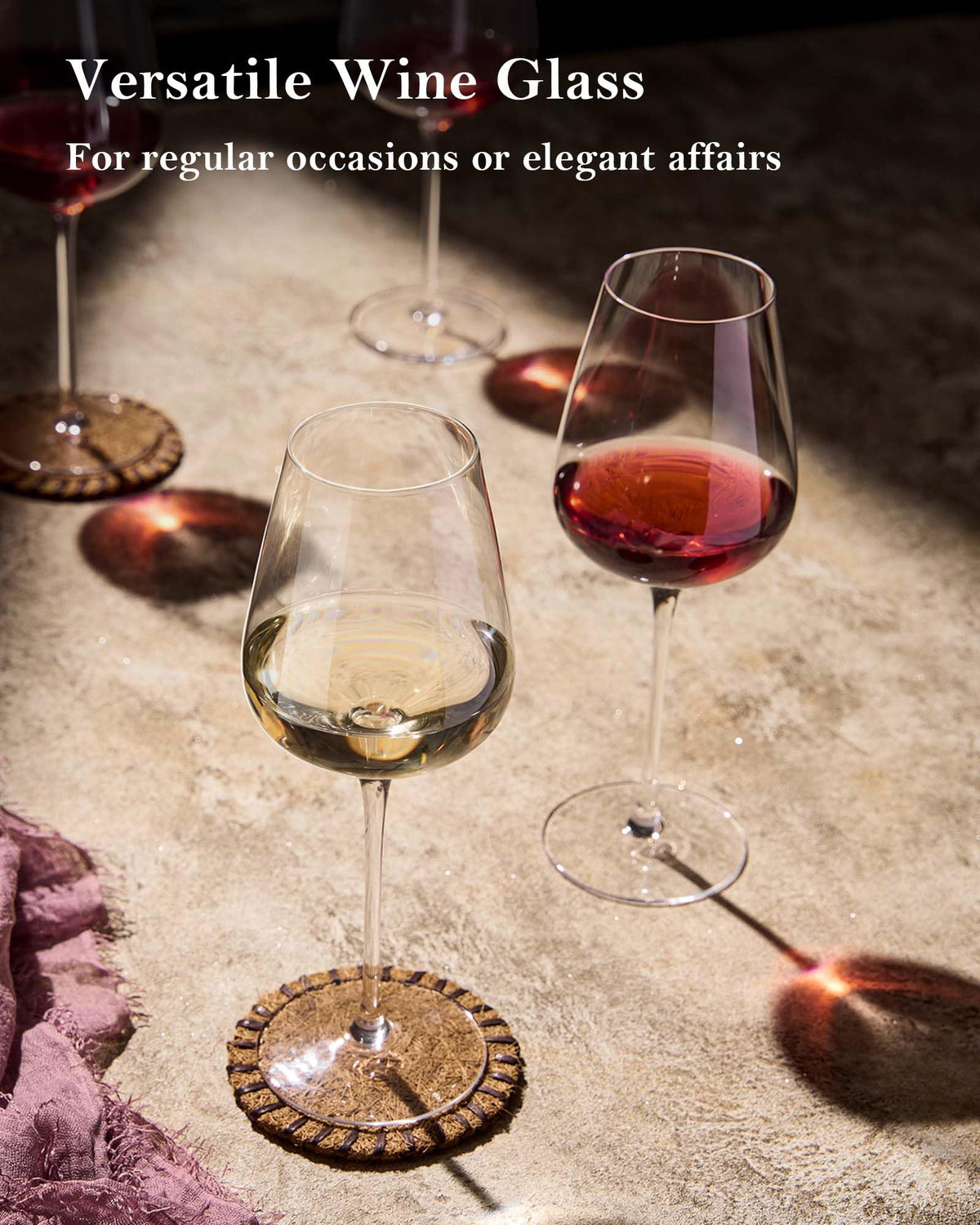 JBHO hand-blown crystal Bordeaux glass balances tannins for smoother red wine sipping.
