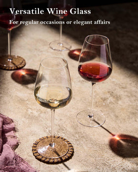 JBHO hand-blown crystal Bordeaux glass balances tannins for smoother red wine sipping.