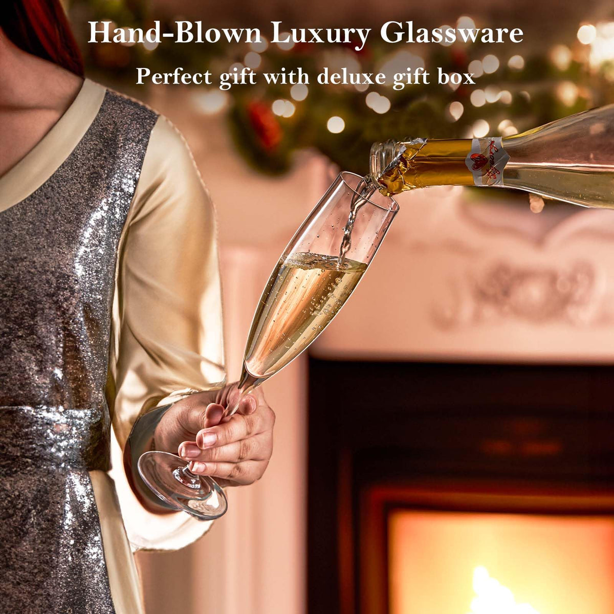 JBHO crystal-clear lead-free glass close-up highlights craftsmanship