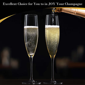 JBHO elegant gift box displays the champagne glasses