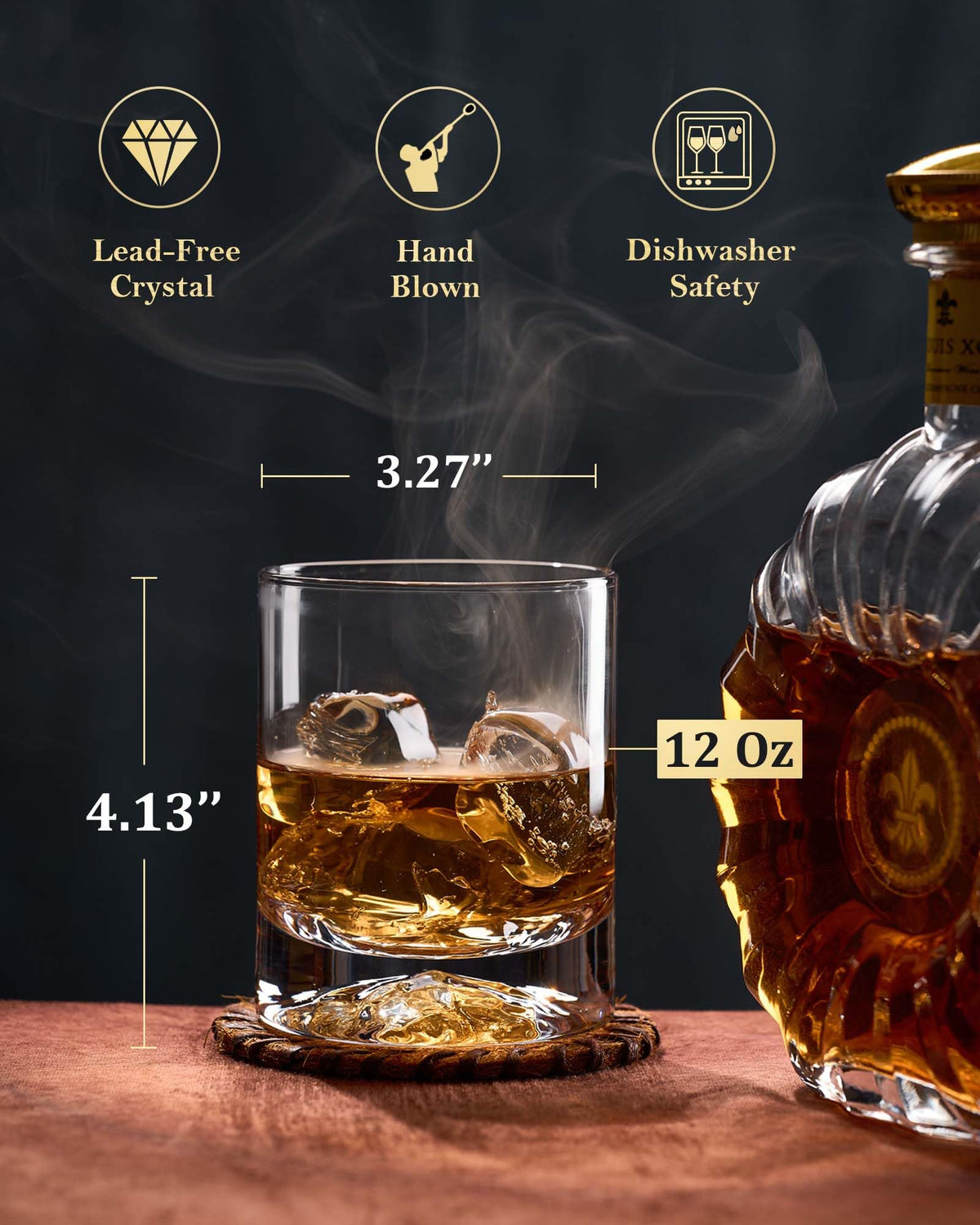 JBHO elegant bar-top presentation elevates upscale home or restaurant settings.
