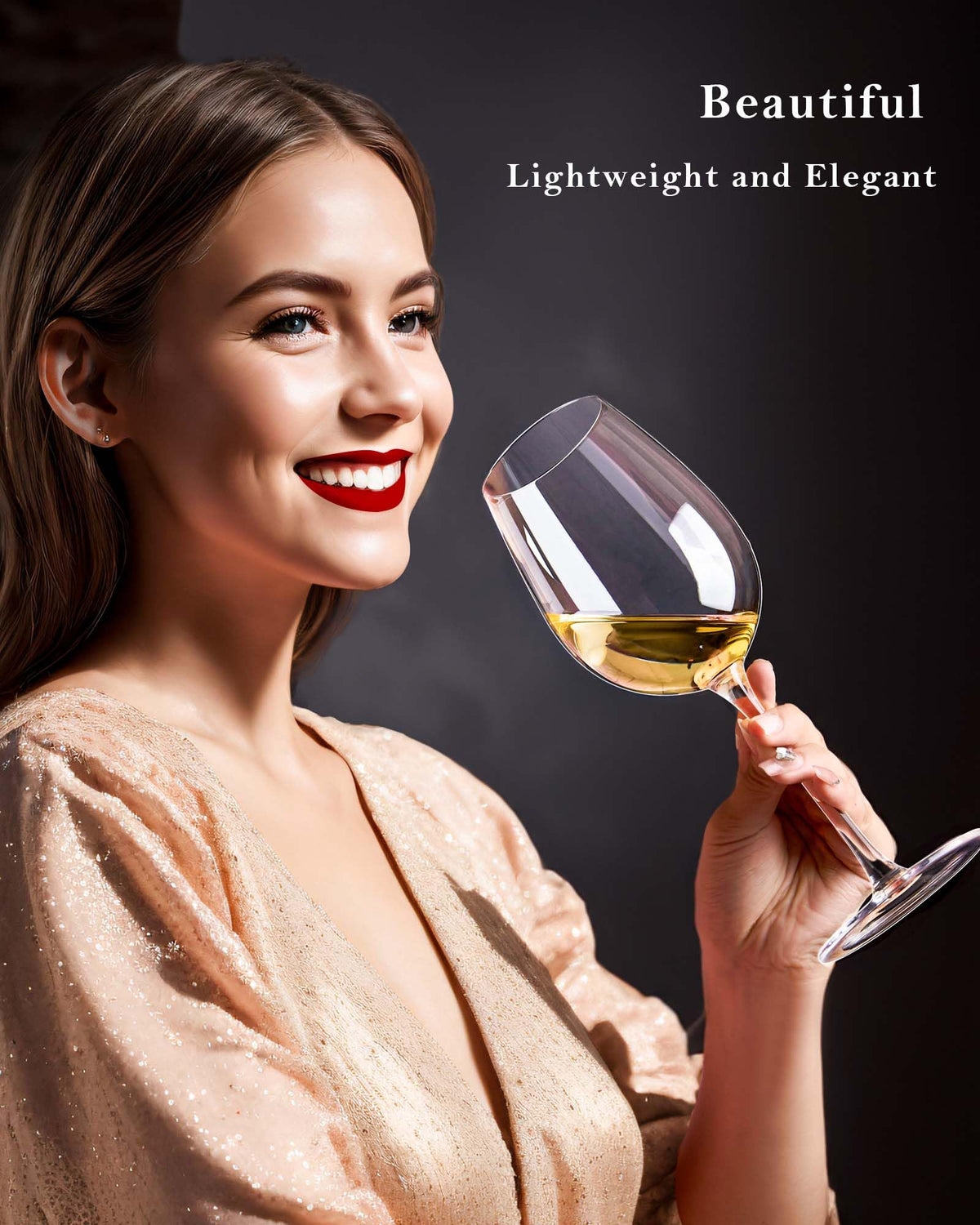 JBHO hand-blown craftsmanship shines through each elegant glass.