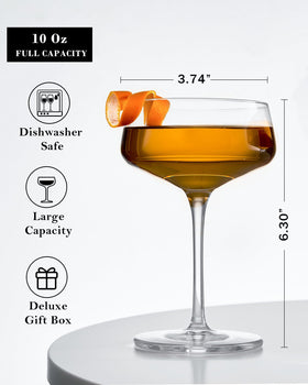 JBHO Versatile glasses suitable for Manhattan, Espresso Martini, and more.