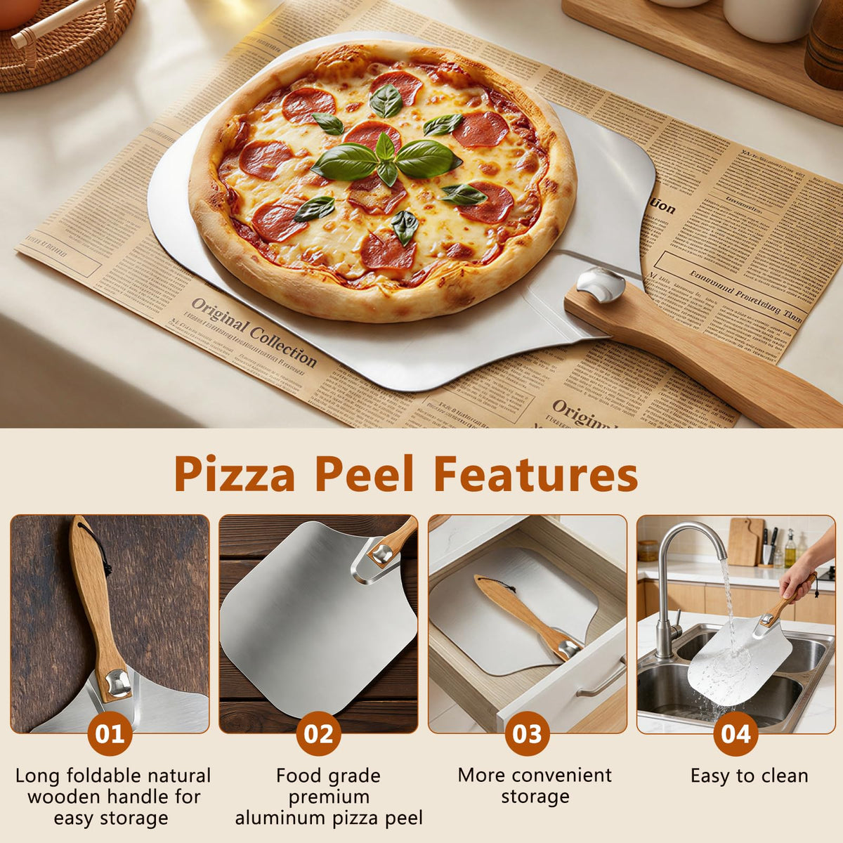 JCAEH perforated 14-inch pan for extra airflow and crispy crusts.