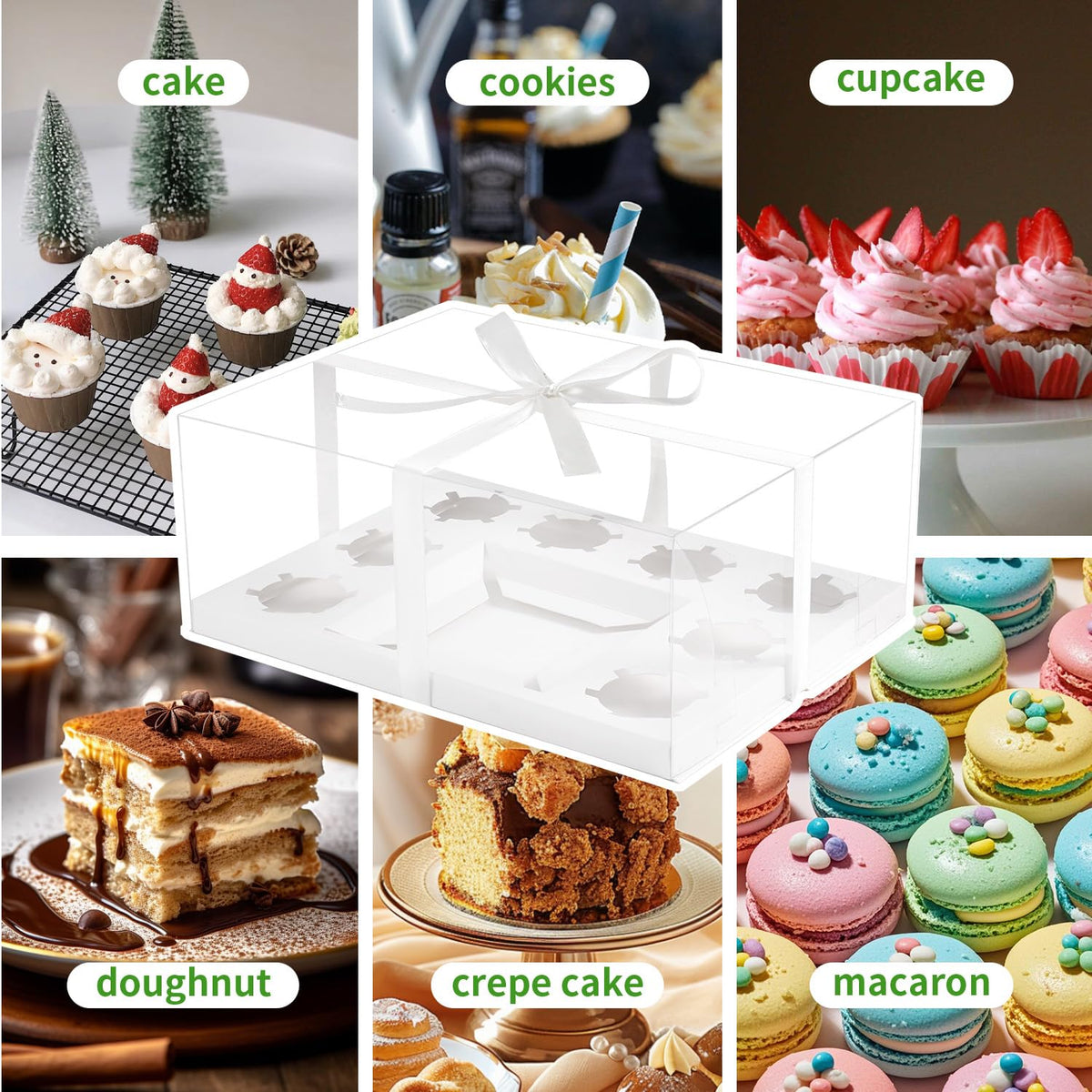 JCD BPA-free PET plastic dessert box is sturdy yet lightweight.