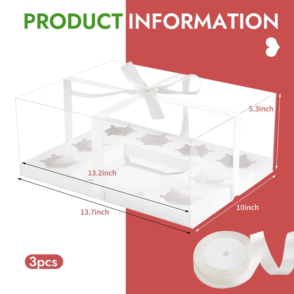 JCD wide viewing angle cake box showcases desserts from above.