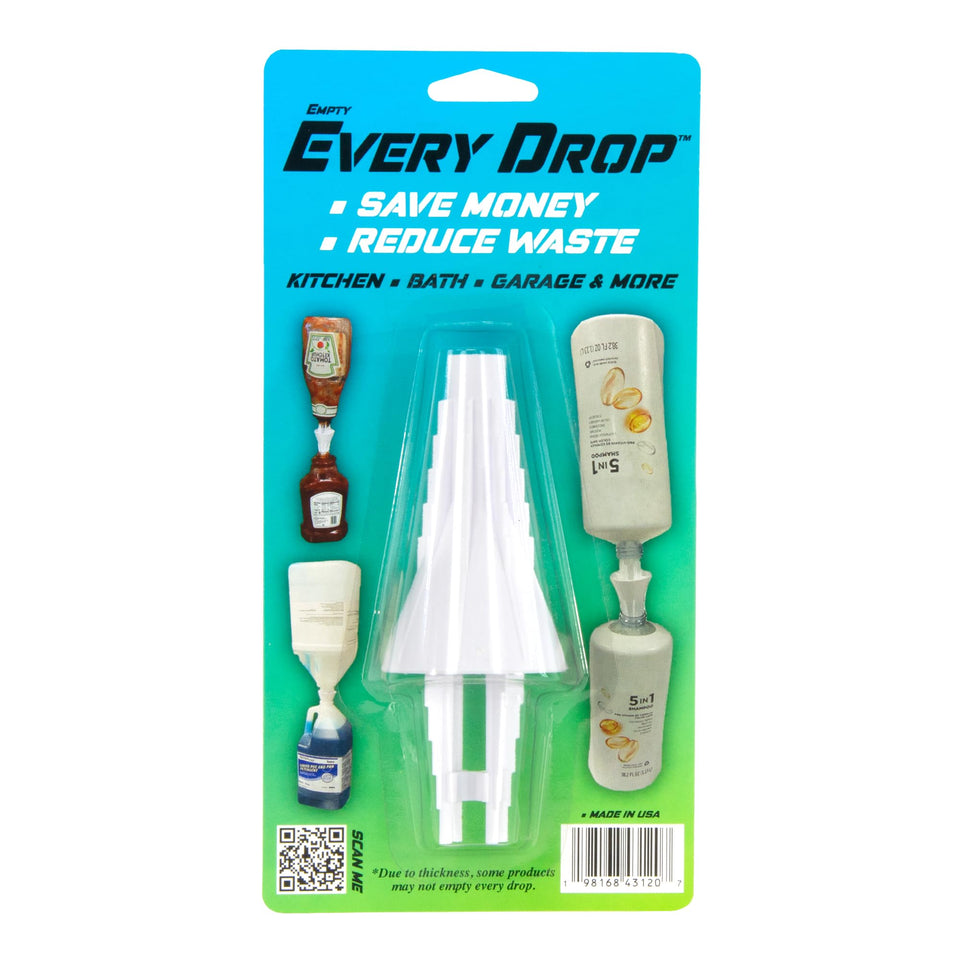 JCK Innovations Last Drop tool setup showing easy waste reduction for sauces and shampoos