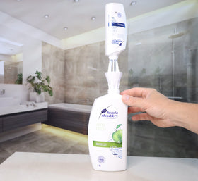 JCK Innovations universal bottle coupler transfer action enabling near-empty bottles to be reused