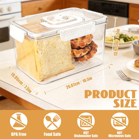 Airtight seal on Jcmymall bread box for moisture control and crumb protection