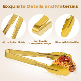 JCREN seamless one-piece design tongs for easy cleaning.