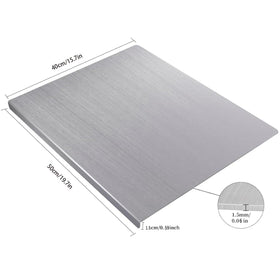 Jcwto cutting board lip edge closeup, helps catch juices for cleaner counters.