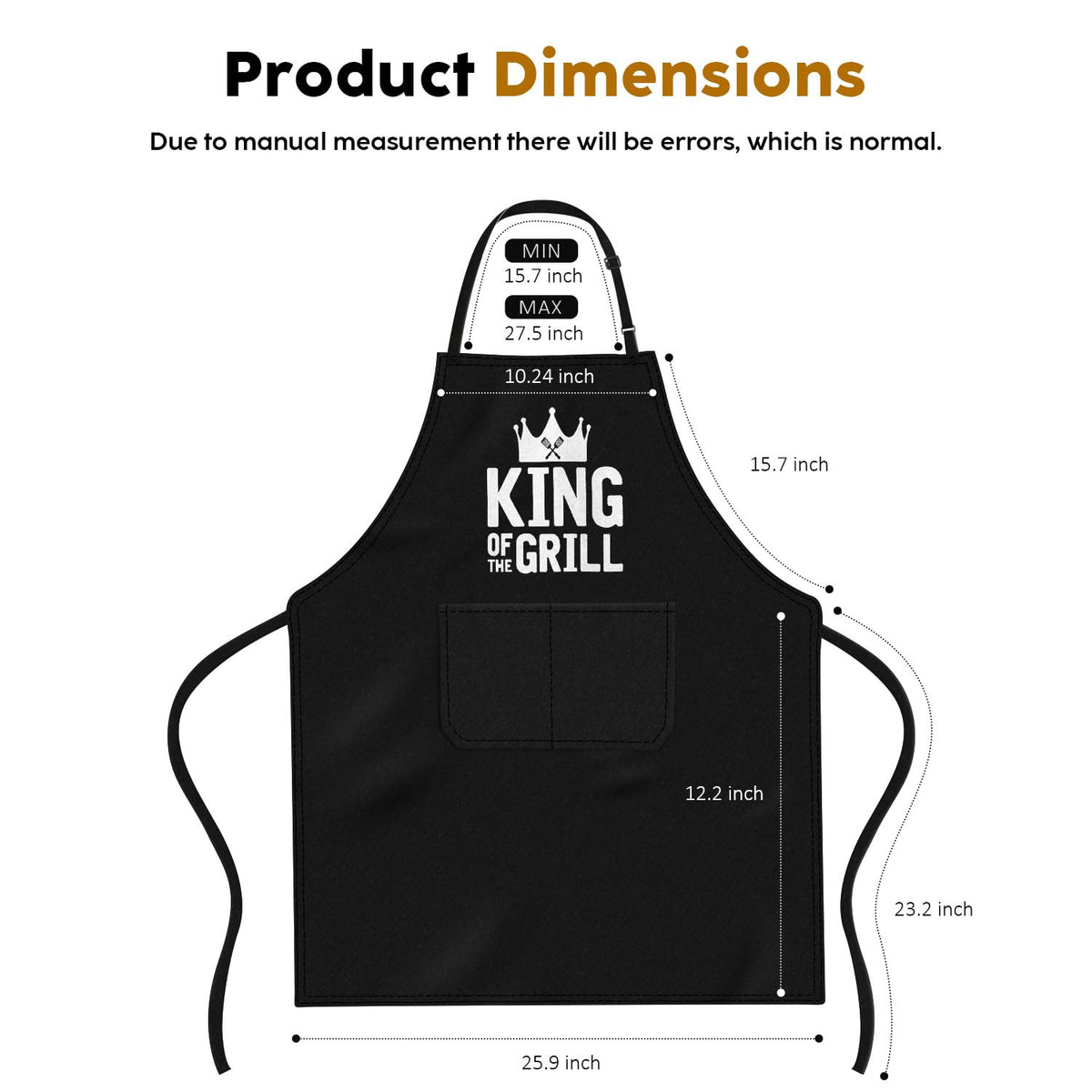 JDNFYGX Adjustable professional chef apron fits different body types nicely.