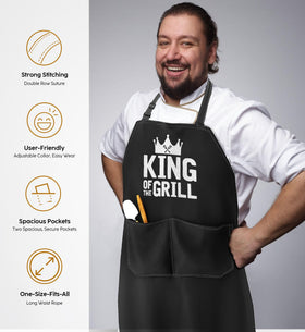 JDNFYGX Oil-resistant finish protects clothing during cooking and frying.