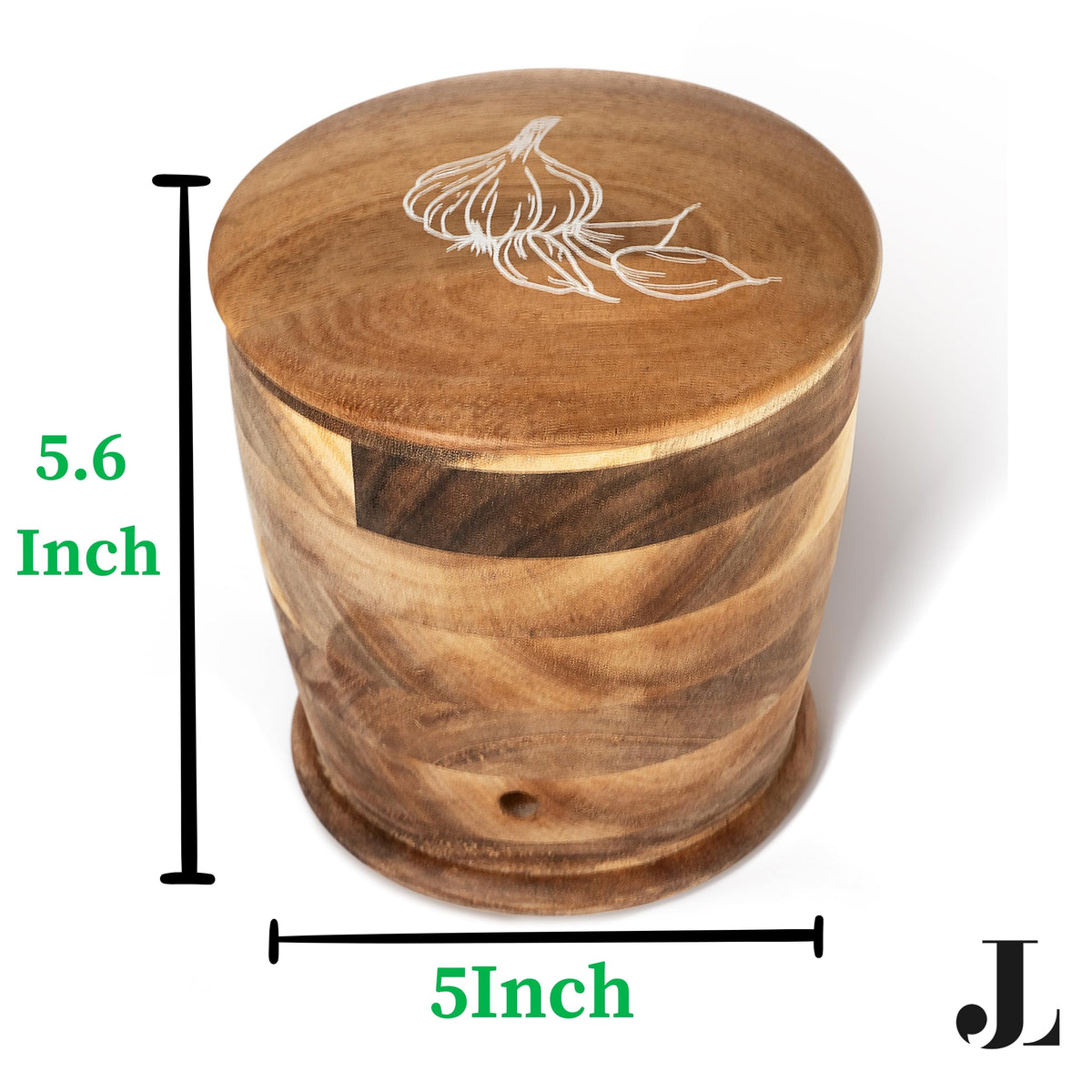 Gift-ready garlic keeper from Jean Lemond for stylish kitchens.