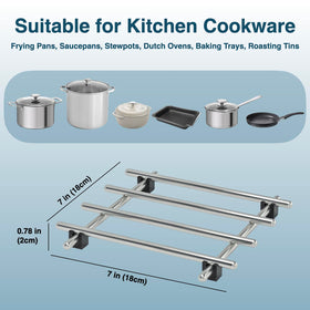 JEEATCN trivet safely supports Dutch oven on table