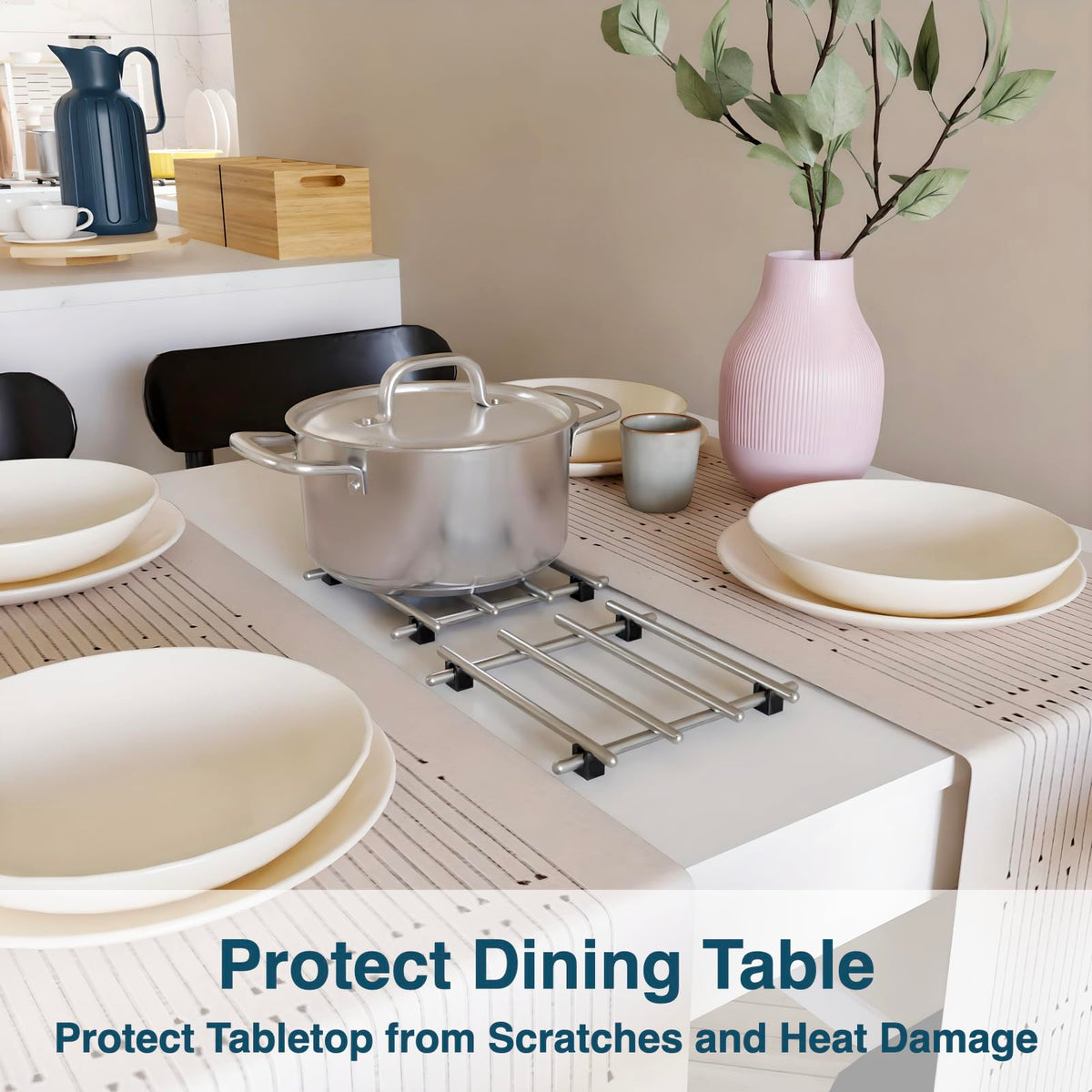 JEEATCN trivet easy to clean and dishwasher safe