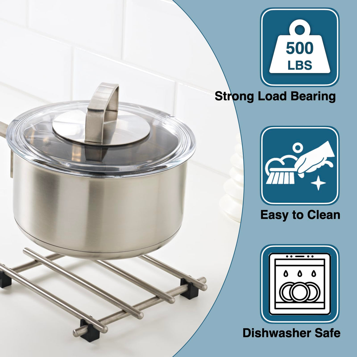 JEEATCN trivet under hot pots and pans for reliable protection
