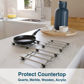 JEEATCN trivet doubles as a serving tray for hot meals