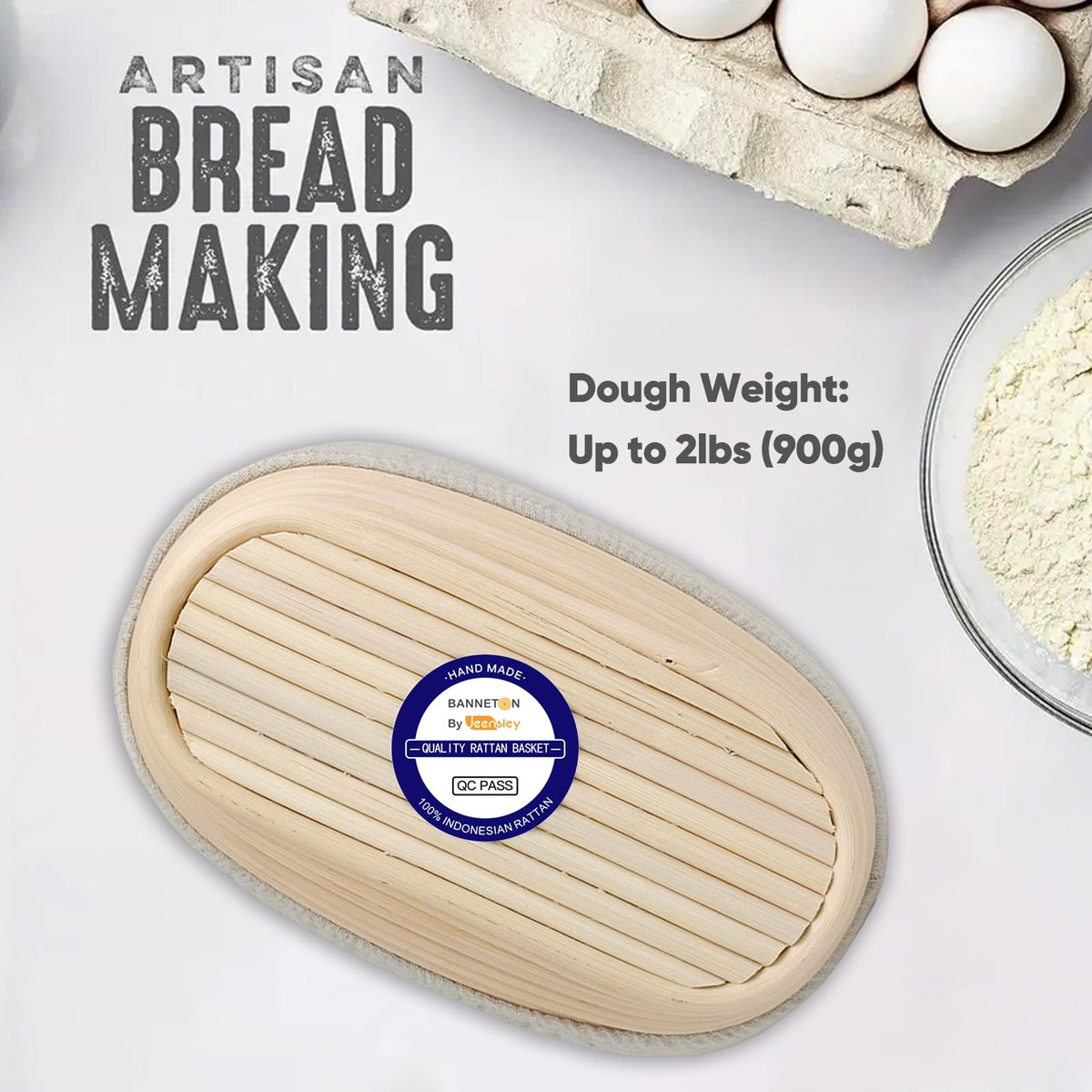 Jeensley two cloth liners prevent sticking and keep dough tidy