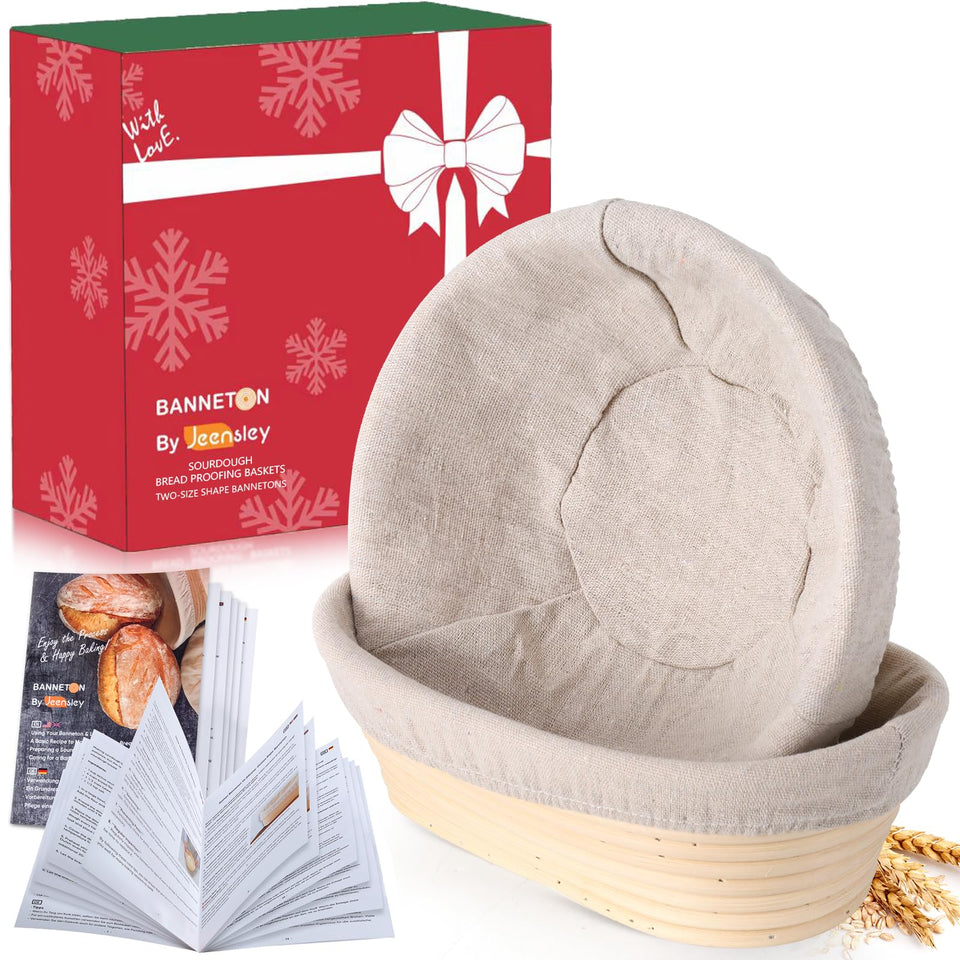 Jeensley banneton round basket proofing a round loaf for even rise