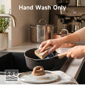 Easy-clean nonstick surface wipes clean after cooking.
