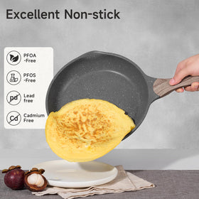 Induction-ready JEETEE cookware delivers fast, uniform searing and heating.