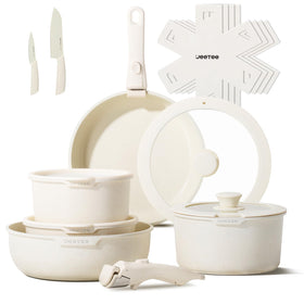 JEETEE 17pc pots and pans overview for versatile everyday cooking.