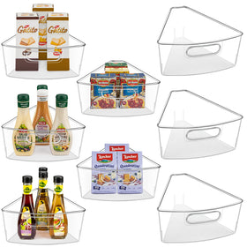 JEISSLIA 26-inch lazy Susan bin for corner cabinets keeps pantry items tidy.