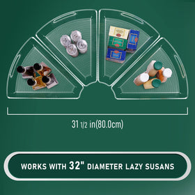 JEISSLIA lazy Susan bin for 28-inch corners improves cabinet visibility and access.